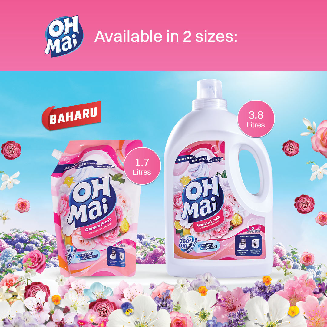 OH MAI Laundry Liquid Detergent - Garden Fresh (3.8L)