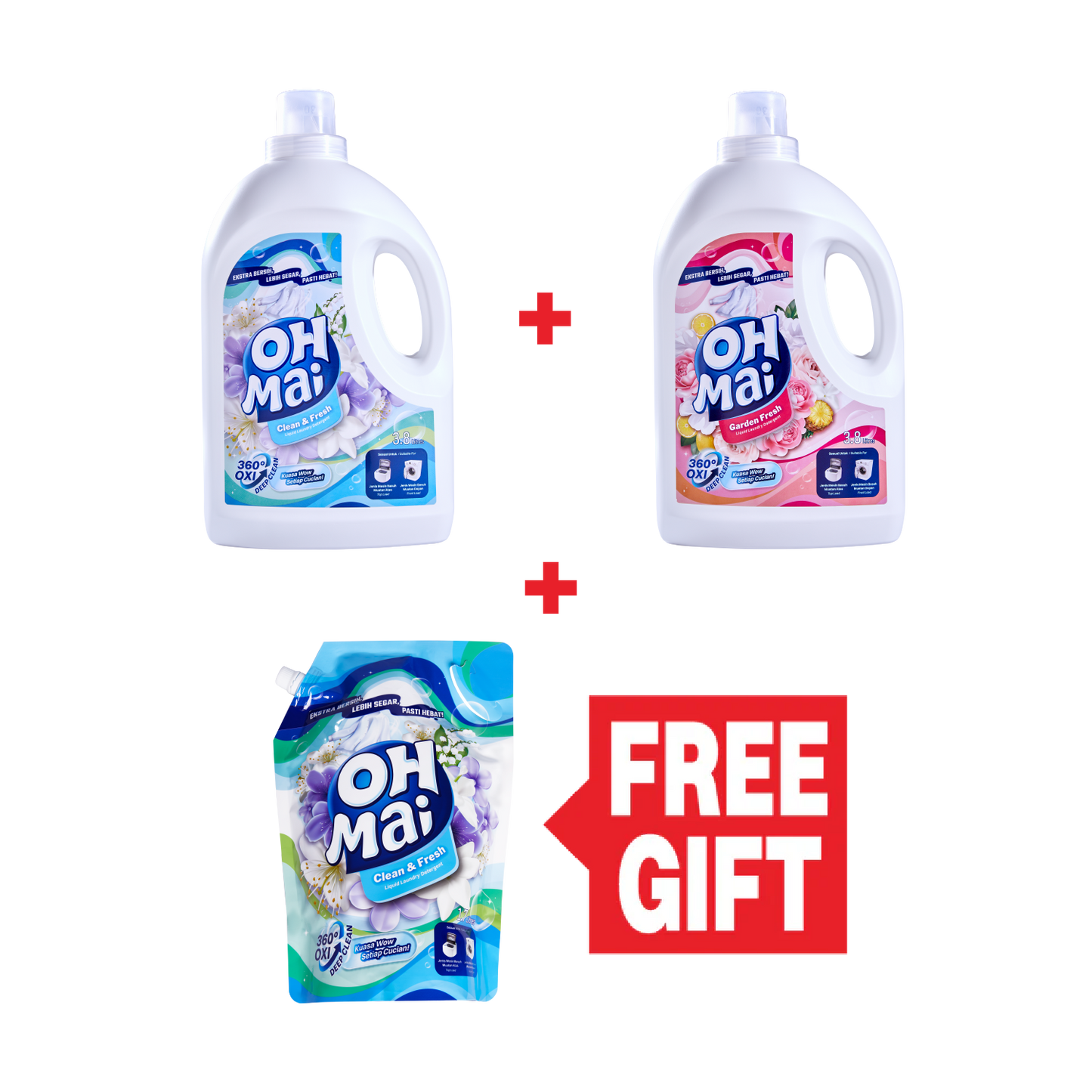Oh Mai 3.8L Liquid Indoor Drying Bundle + FREE 1.7L